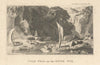 Coldwell Rocks on the River Wye 1817 antique vintage print picture