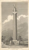 Lord Hill's Column, Shrewsbury, Shropshire. Rowland Lord Hill 1817 old print