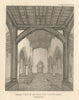 Interior view of the Chapel of Quarrendon, in Buckinghamshire 1817 old print