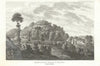 Montacute Mount, and Remains of a Priory, Somersetshire 1817 old antique print