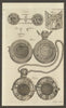 Crucifixion carving of Greek Church. Cassibelan copper coin. Gent's mag 1774