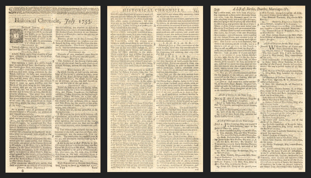 Liberty Bell hung in Pennsylvania State House (now Independence Hall). June 1753