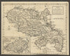 Martinico & Basse-Terre, Guadeloupe. Martinique. Antilles. GIBSON 1759 old map
