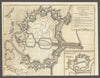 A Genuine Plan of Cherburg with the Fortifications… Cherbourg Gents Mag 1758 map