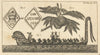Maori waka taua / war canoe. Breadfruit tree. Charles I Obsidional Coin 1773