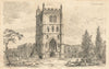 St. Mary the Virgin church, Bradford Abbas, Dorset. Gentleman's Magazine 1818