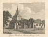 St Nicholas Church, Great Bookham, Surrey. Gentleman's Magazine 1814 old print