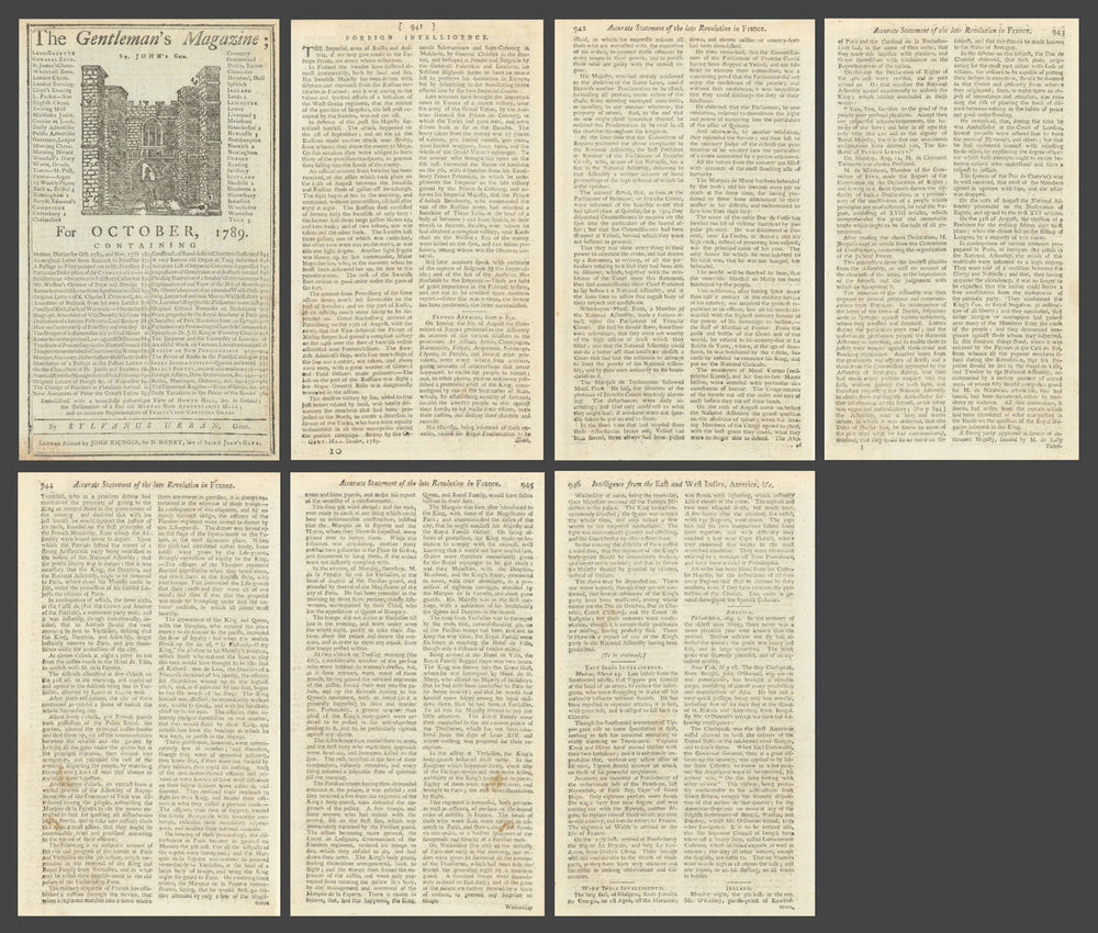 French Revolution news report. Declaration of Rights. March on Versailles 1789
