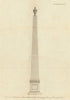 Obelisk at Moreton in Dorset to the memory of James Frampton 1787 old print