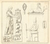Egyptian Hieroglyphics, representing musical instruments. Gent's Mag 1790