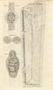 Tombstone for Walter Bishop of Durham, in Howden Church, Yorkshire 1793 print