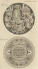A saint distributing food. Painted Roundel inscribed with a couplet 1793 print