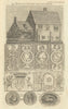 View of Rigbolt House, Gosberton, Lincolnshire. Bedstead carving 1793 print