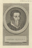Bernard Gilpin. Oxford theologian. Church of England clergyman 1793 old print
