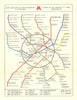 Moscow Metro / underground network map. USSR Cartography Directorate GUGK 1984