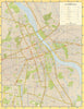 Warszawa. Warsaw folding tourist city plan. Poland 1968 vintage map chart