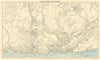 HASTINGS AND ST. LEONARDS vintage town/city plan. Sussex. WARD LOCK 1938 map