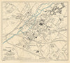 CANTERBURY vintage town/city plan. Kent. WARD LOCK 1954 old vintage map chart