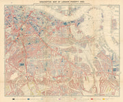 Descriptive map of London Poverty BOOTH SE Southwark Bermondsey Rotherhithe 1889