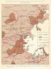 Prohibition/drink map. Licence & No licence towns near Boston Massachusetts 1899