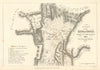 Plan of the Ruins of Petra by Leon de Laborde 1829 (1836) old antique map