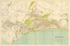 Bacon's Large Scale Plan of Bournemouth c1925 old vintage map chart