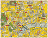 The New Pictorial Map of London by Geographia. New Waterloo Bridge c1942