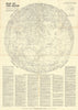 Elger's Map of the Moon showing 150 surface features & its far side 1964