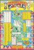 The Pictorial Map of Soccer by J. Barnett. Football Heritage Map 1971 old