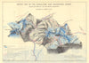 Annapurna 1950 French Expedition/Maurice Herzog route. 1st 8000m ascent 1951 map