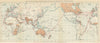 World on Mercator's Projection showing the British Empire. Waterlow 1919 map