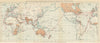 World on Mercator's Projection showing the British Empire. Waterlow 1919 map