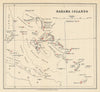 Bahama Islands showing lighthouses by Waterlow & Sons 1919 old antique map
