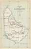 Island of Barbados showing police stations by Waterlow & Sons 1919 old map