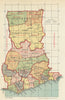 The Gold Coast showing provinces & railways. Ghana. Waterlow 1919 map