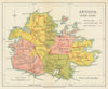Antigua, Leeward Islands by Waterlow & Sons. Police stations & churches 1919 map