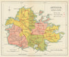 Antigua, Leeward Islands by Waterlow & Sons. Police stations & churches 1919 map