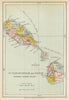 St. Christopher (Kitts) & Nevis, Leeward Islands Colony by Waterlow 1919 map