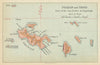 Praslin & Group, part of the Seychelles Archipelago by Waterlow & Sons 1919 map