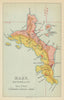 Mahe - Seychelles by Waterlow & Sons 1919 old antique vintage map plan chart