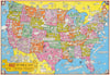 A Mad Pictorial Map of the United States by Sergio Aragonés. LA/NYC/AK/HI 1981