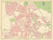 BIRMINGHAM NORTH New Oscott Kingstanding Perry Barr 1945 old vintage map chart