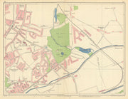 BIRMINGHAM NORTH Chester Road Walmley Moor End Green Walmley Erdington 1945 map