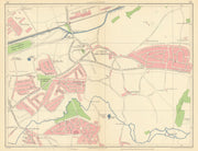 BIRMINGHAM NORTH EAST Castle Bromwich Shard/Buckland End Fort Dunlop 1945 map