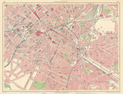 BIRMINGHAM CENTRAL New Street Bordesley Sparkbrook Duddeston Deritend 1945 map