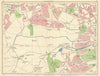 BIRMINGHAM SOUTH WEST Quinton World's End Bartley Green Harborne Weoley 1945 map