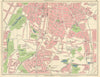 BIRMINGHAM SOUTH Balsall/King's Heath Moseley Greet Springfield 1945 old map