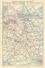 Central England, Railways 1945 old vintage map plan chart