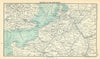 Rail routes to the Continent. English Channel. UK. BARTHOLOMEW 1909 old map