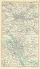 Environs of Manchester & Liverpool. Lancashire. BARTHOLOMEW 1909 old map
